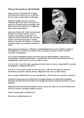 A preview of a PDF biography for Bisset, Stuart Richard